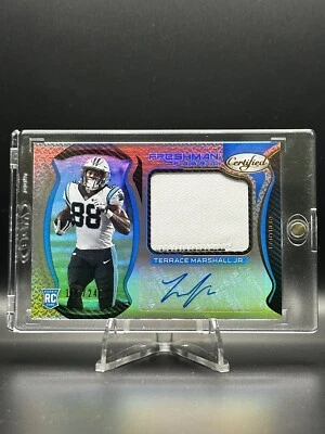 2021 Certified Terrace Marshall Jr Freshman Fabric RPA Panthers Patch #168/249 - Image 1 of 4