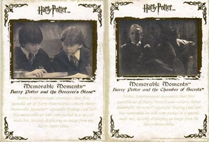 Harry Potter Memorable Moments Gold Foil Promo Card Lot Promo 1 und Promo 2 - Bild 1 von 2