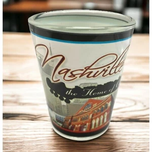 Nashville TN Shot Glass Home of Country Music Guitar Boot Grande Ole Opry - Picture 1 of 8