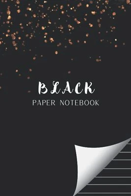 Black Paper Notebook: Plain Ruled Journal with Softcover for Work, School and C - Image 1 of 2