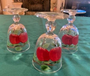 3er Set Franziskaner Apfel handbemalt 5,5" Stielgläser - Bild 1 von 4