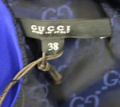 $1040 новый подлинный Gucci шелк платье без рукавов, синий, 325070 ZY607 4334 - Изображение 1 из 4