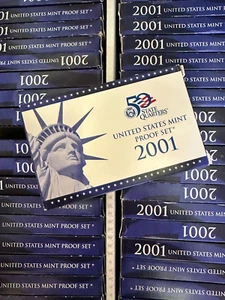 HUGE 36 Set Lot 2001-S 10 Coin Proof Sets ORIGINAL First Year Statehood - Picture 1 of 1