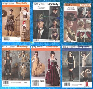 CHOOSE PATTERN - Steampunk Costume Misses Sz 4-22 Underwear Jacket Dress Hat