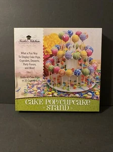 Nicole's Kitchen Cake Pop/ Cupcake Stand- White Plastic - NIB - Picture 1 of 2