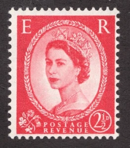 Great Britain Sc #357d (graphite lines on back) 2½p QEII MH stamp Cv$9 - Picture 1 of 1