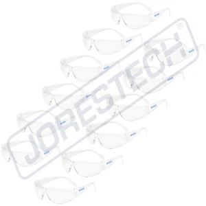 KIDS 12 PAIR JORESTECH CLEAR UV LENS LOT SAFETY GLASSES BULK NEW - Picture 1 of 9