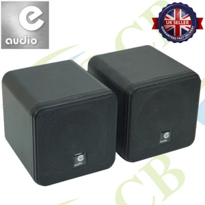 E-AUDIO 4" SONIDO ENVOLVENTE PARED TECHO LIBRO ESTANTERÍA CUBO ALTAVOCES 80W - Imagen 1 de 1