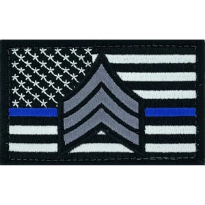 Thin Blue Line Sgt Gray Patch - Bild 1 von 2