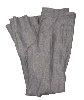 Banana Republic THE MARTIN FIT Gray Linen Pants Boot Flare Cut Leg Womens Size 6 - Image 1 of 4