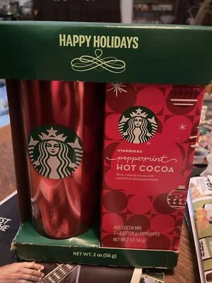 NEW!! Holiday Starbucks Hot Cocoa Travel Mug Set- Red Travel Mug, 16 Fl Oz. - Image 1 of 4