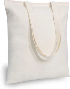 24-Pack Economical 16"x15" Cotton Tote Bags, Lightweight Medium - Picture 1 of 5