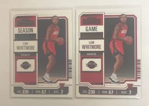 2023-24 Contenders Cam Whitmore R/C (2 Card Lot) Game Ticket Red & Season Ticket - Bild 1 von 2