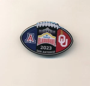 2023 Alamo Bowl Arizona Wildcats vs Oklahoma Sooners NCAA Football Stadium Pin - Picture 1 of 1