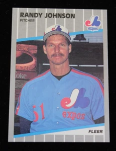 1989 Fleer - Green Tint on Scoreboard #381 Randy Johnson (RC) [3rd Variation] - Bild 1 von 14