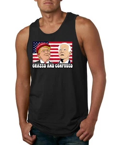 Grazed and Confused Trump Biden Funny Dazed Movie Mens Tank Top - Imagen 1 de 7