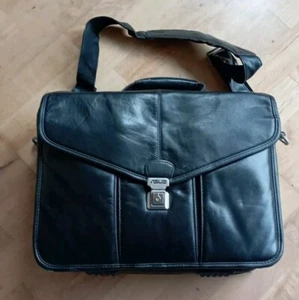 leder Laptop Tasche Akten Papiere von Asus Schwarz - Bild 1 von 7