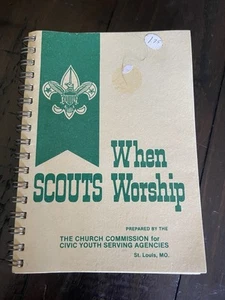 Vintage 1980 BSA Boy Scouts Of America WHEN SCOUTS WORSHIP Book St Louis MO Used - Picture 1 of 3