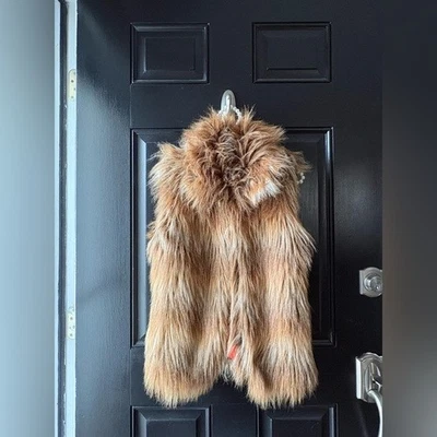Jack Brown Faux Fur Vest Size S - Image 1 of 4