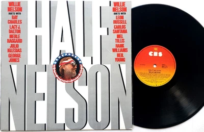 Willie Nelson–Half Nelson LP Neil Young, Ray Charles, Carlos Santana, Mel Tillis - Image 1 of 3