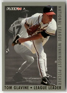 Fleer #11 1994 Tom Glavine Líderes de la Liga Atlanta Braves - Imagen 1 de 2