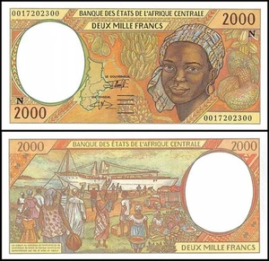 Estados de África Central - Guinea Ecuatorial 2000 francos, 2000, P-503Ng, UNC - Imagen 1 de 1