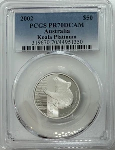 2002-P Australia 1/2 oz Platinum $50 Koala PCGS PR-70 DCAM - Picture 1 of 8