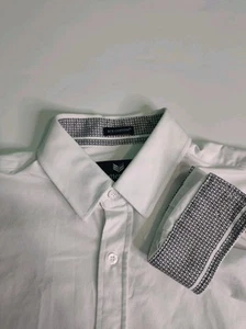 Buttercloth Icy Cotton Long Sleeve Button Down Shirt Slim White Sz M - Picture 1 of 7