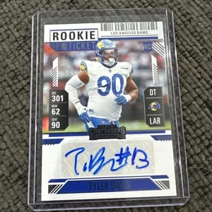 Tyler Davis 2024 Contenders Rookie Ticket #291 Auto Los Angeles Rams - Picture 1 of 2
