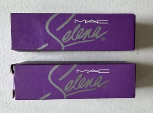 Lápiz labial MAC Selena *NUEVO EN CAJA* tostadas y mantequilla amor prohibido maquillaje colab lote de 2 - Imagen 1 de 6