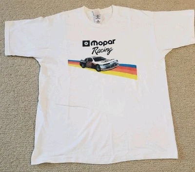 Camiseta blanca XL de colección Mopar Racing Car #96 Foto 1 de 4