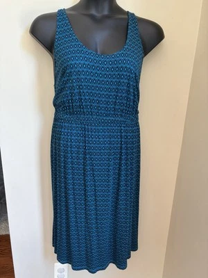 Vestido Old Navy Mujer Talla 1X Azul Jersey Tejido Elastizado Espalda Corredora Foto 1 de 4