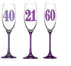 NEW 40th, 60th and 21st Happy Birthday Champagne Flutes With Gift Box 