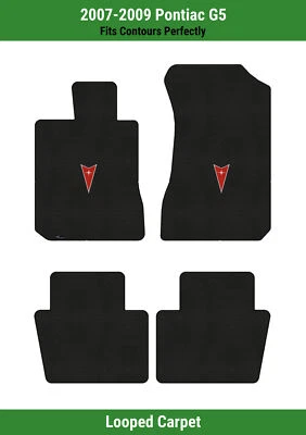 Alfombrillas delanteras y traseras Lloyd Classic Loop para Pontiac G5 '07-09 con emblema Pontiac Foto 1 de 4