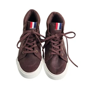 Old Navy braune Wildlederimitat High-Top Sneaker, Größe 2, Jungen - Bild 1 von 8