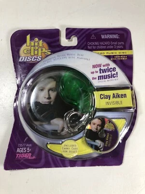 Hit Clips Discs Clay Aiken Invisible Micro Music Disc New Green NIB Tiger - Image 1 of 4