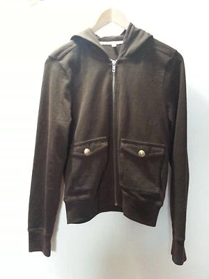 Sudadera con capucha para mujer J CREW marrón con cremallera frontal - talla M Foto 1 de 4