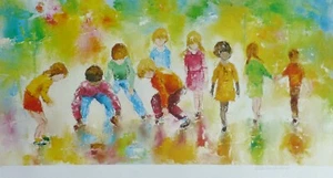 Hilda Rindom Gleizer (1930 - 2004) Marbres 1977 LITHOGRAPHIE SIGNÉE À LA MAIN - Picture 1 of 5