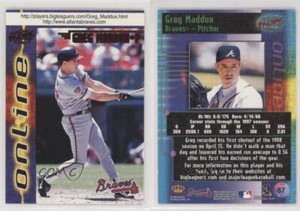 1998 Pacific Online Red Greg Maddux (Batting) #67.2 HOF
