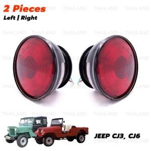 For Jeep Willy CJ3 5 6 CJ2A CJ3A CJ3B 12V 1958 75 Rear Tail Light Lamp Red - Picture 1 of 10