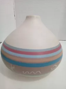 Südwest geätzte Keramikvase 5""x1"" Vintage Kaktus, Friedenspfeife, Meteor, Sonnenaufgang EUC - Bild 1 von 9
