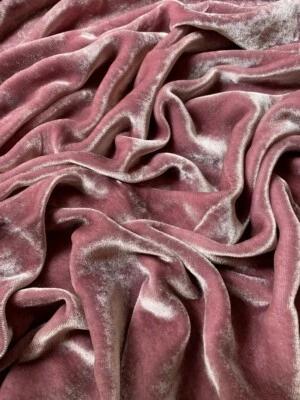 Pale Purple Silk Velvet Fabric by the Yard, 1/2 Yard and 1/4 Yard, 45" Wide, V71 - Image 1 of 4
