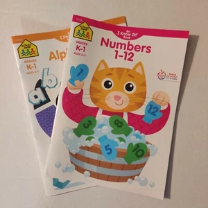 School Zone Workbooks Kindergarten/First Grade Numbers And Letters - Imagen 1 de 5