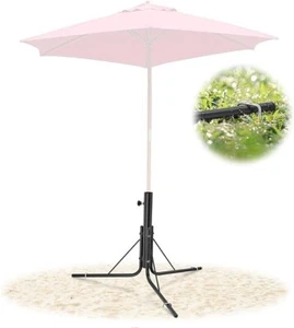 For Garden Beach Sand Outdoor Metal Tripod Umbrella Stand Holder w/ Ground Stake - Picture 1 of 8