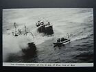 Isle of Man Shipping Disaster ELIZABETH CAMPBELL Fire c1980s Postcard by Mannin