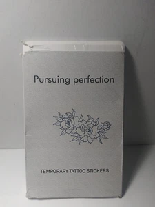 pursuing perfection temporary tattoo sticker Adult 10 Pieces - Picture 1 of 4