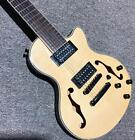 New Customized Shop 7-String Half Air Heart Body Flame Maple Top Electric Guitar