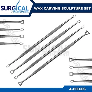 4 Pcs Wax Carving Sculpture Set Hollow End Carvers Sculpting Metal Clay Tools - Picture 1 of 14