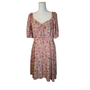 Vestido Floral Antiguo Azul Marino Ditzy Mujer Talla Grande Alto Rosa Femenino Romántico Coqueto - Imagen 1 de 7