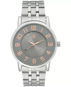 I.N.C. International Concepts Men's Silver-Tone Link Bracelet Watch 42mm NIB - Imagen 1 de 5